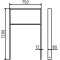 Lean-on hoop of flat bar steel | 80 x 12 mm | with cross bar | total width: 750 mm | hot-dip galvanized